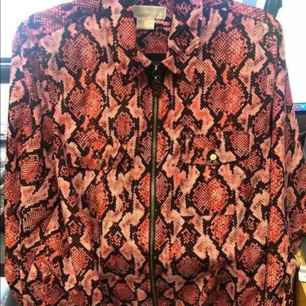 Michael kors animal print blouse